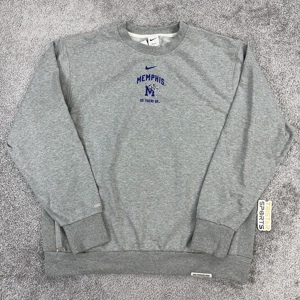 Memphis Tigers Sweatshirt Mens XL Gray Nike Dri Fit Standard Issue Pullover